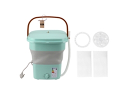 Máquina de Lavar Portátil 11,5l, Verde, 220v, Ideal para Viagens e Casa LAXISCREED