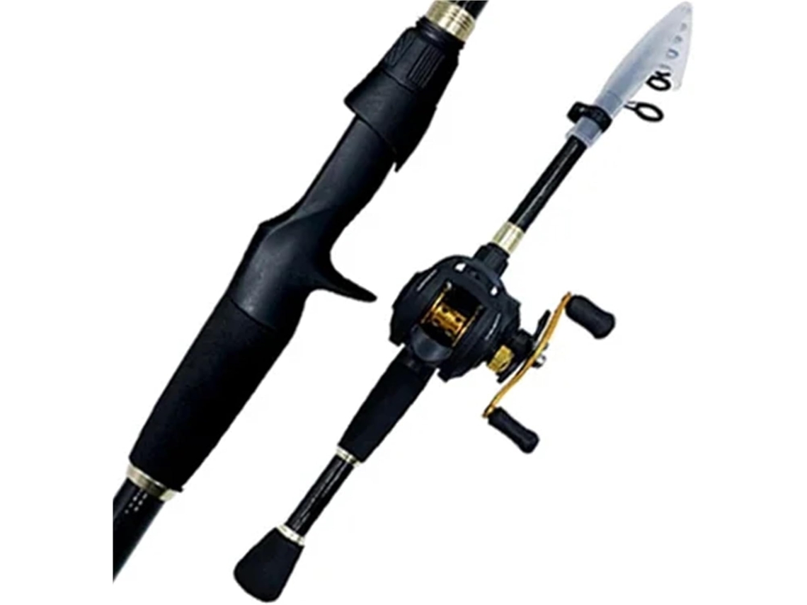 Vara Pesca Telescópica Carbono Portátil Ideal Iniciantes Experientes
