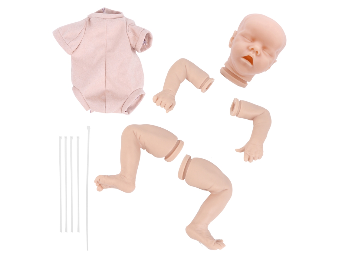 Primerox kit de Boneca Reborn 18 Polegadas Material Silicone Diy com Cabeça e Membros Macios