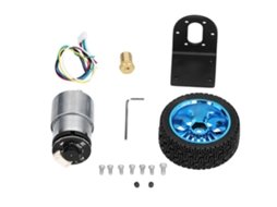 Conjunto De Motor Encoder Dc 12v 1590rpm Com Eixo Suporte Roda Para Carro De Equilíbrio
