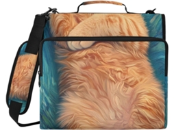 Starry Night Pasta Organizadora Com Fecho De Zíper, 3-argolas, Tecido Resistente À Água E Compartimento Laptop Com