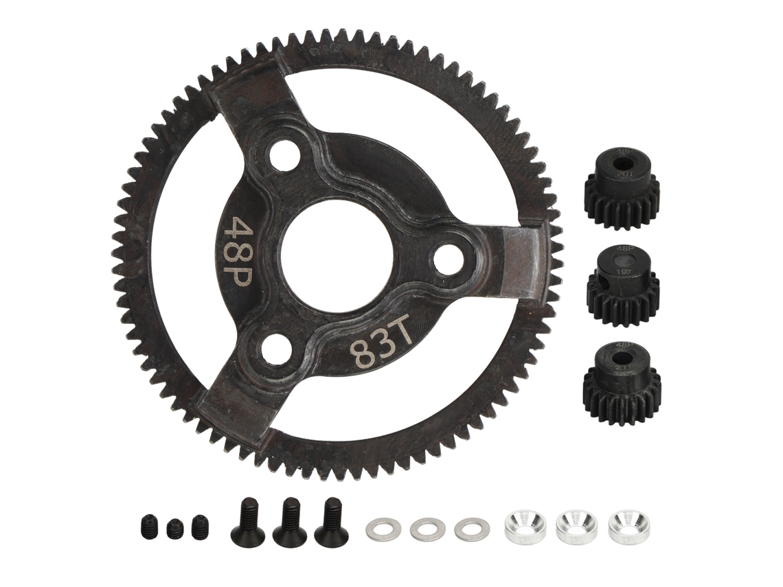 Mali conjunto de Engrenagens Pinion Spur Aço Temperado 48p 83t 19t 20t 21t para Carro Rc Traxxas Slash 2wd 1/10