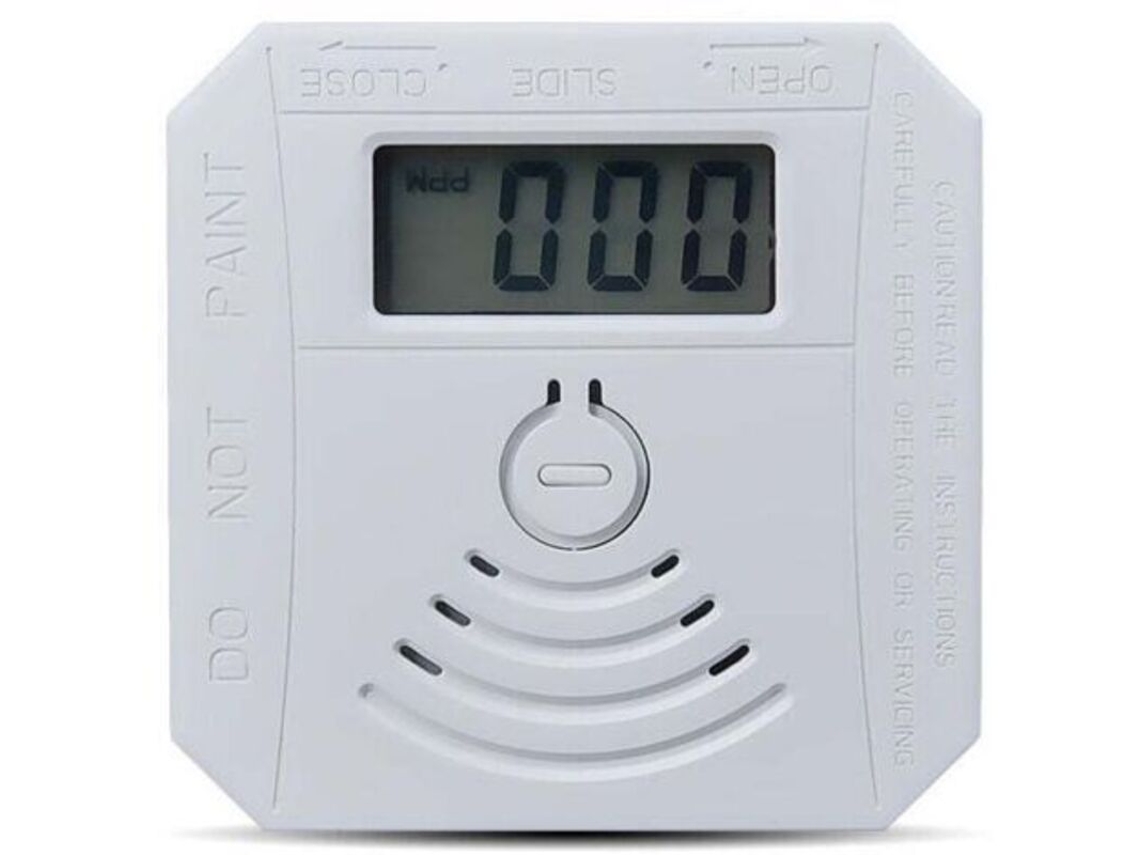 Detector Gás Co Visor Digital Led Alarme Sonoro Bateria