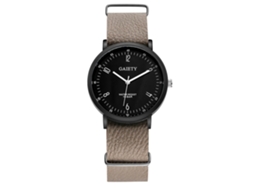 Reloj De Cuarzo Analógico Para Hombre Con Correa De Pu Gaiety Casual Simple Gris