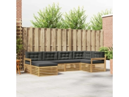 Vidaxl Conjunto De Sofás Para Exterior 6 Unid. Branco E Antracite