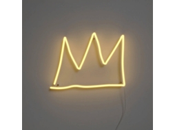 Placa de Neon LED YELLOWPOP Jean Basquiat - Crown