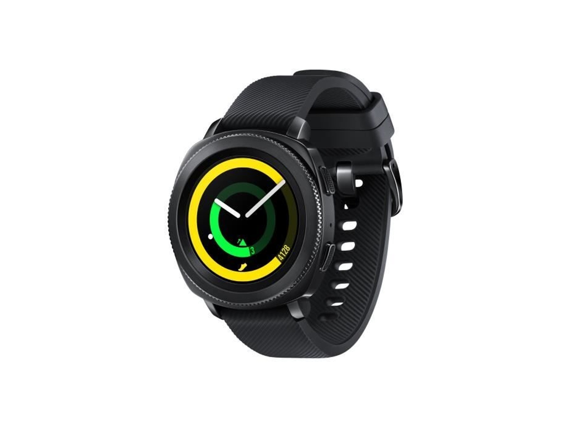 Relógio Inteligente Samsung Gear Sport Sm R600 43 Mm Preto Com Pulseira De Silicone Preta Tela L De 1,2 4 Gb Wi Fi, Nfc, Bluetooth…