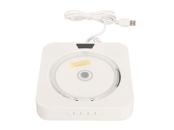 Leitor de Cd de Parede AQUAFORGE Bluetooth com Porta Multifuncional e Controle Remoto