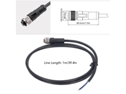 Laxiscreed Soquete De Avião M12 De 4 Pinos Para Cabos Elétricos, Até 250v Ac/dc
