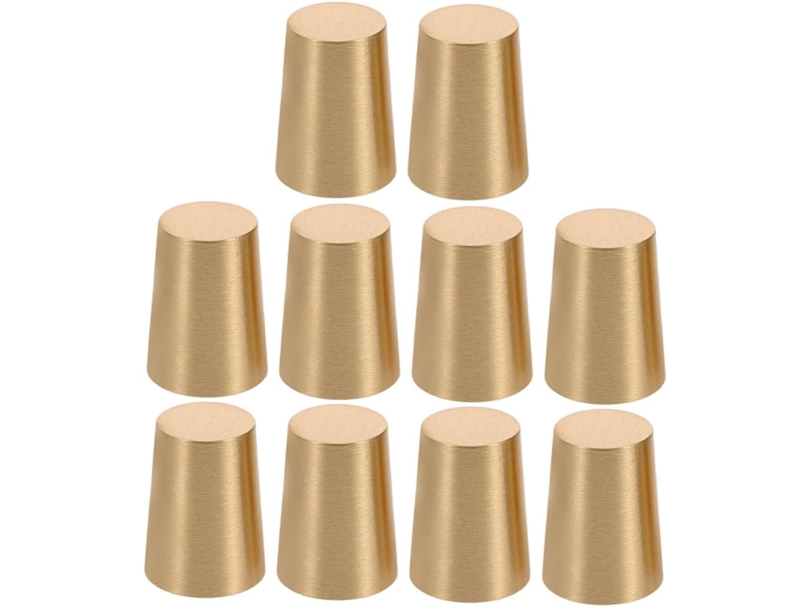Conjunto De 10 Pés Cônicos Latão Para Base Artesanato, Suporte Para Bandejas, Caixas De Joias E Móveis, Pés Decorativos