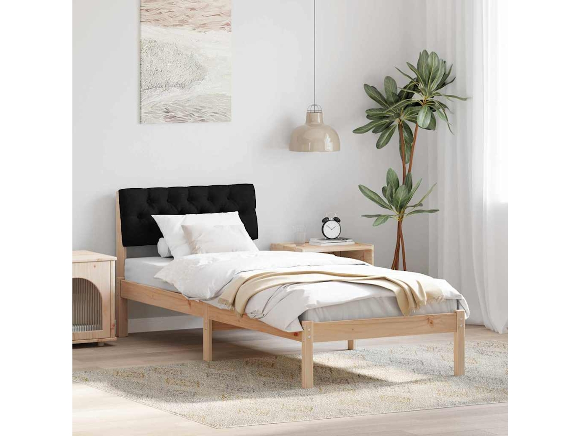 Vidaxl Estrutura Da Cama Com Cabeceira Castanho E Preto 80 X 200 Cm