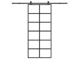 Sliding Door, Sliding Doors Vidaxl Preto Vidro (90 X 205 Cm (213.5 Cm))