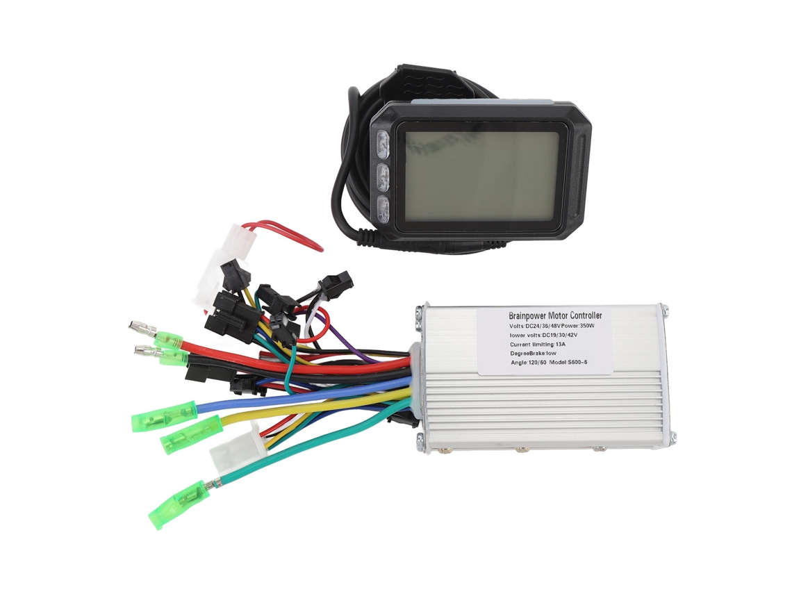 Controlador Mali Sem Escova 350w com Painel LCD S600, 24v 36v 48v, com Fio, para Bicicleta Elétrica