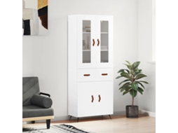 Vidaxl Armário Alto 69,5x34x180 Cm Derivados De Madeira Branco