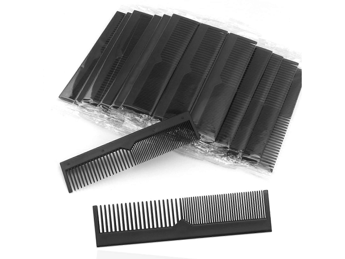 Pacote Com 200 Pentes De Plástico Pretos De Dentes Finos Embalados Individualmente Para Cuidados Com Os Cabelos E Remoção De Piolhos. Jinyubo Store