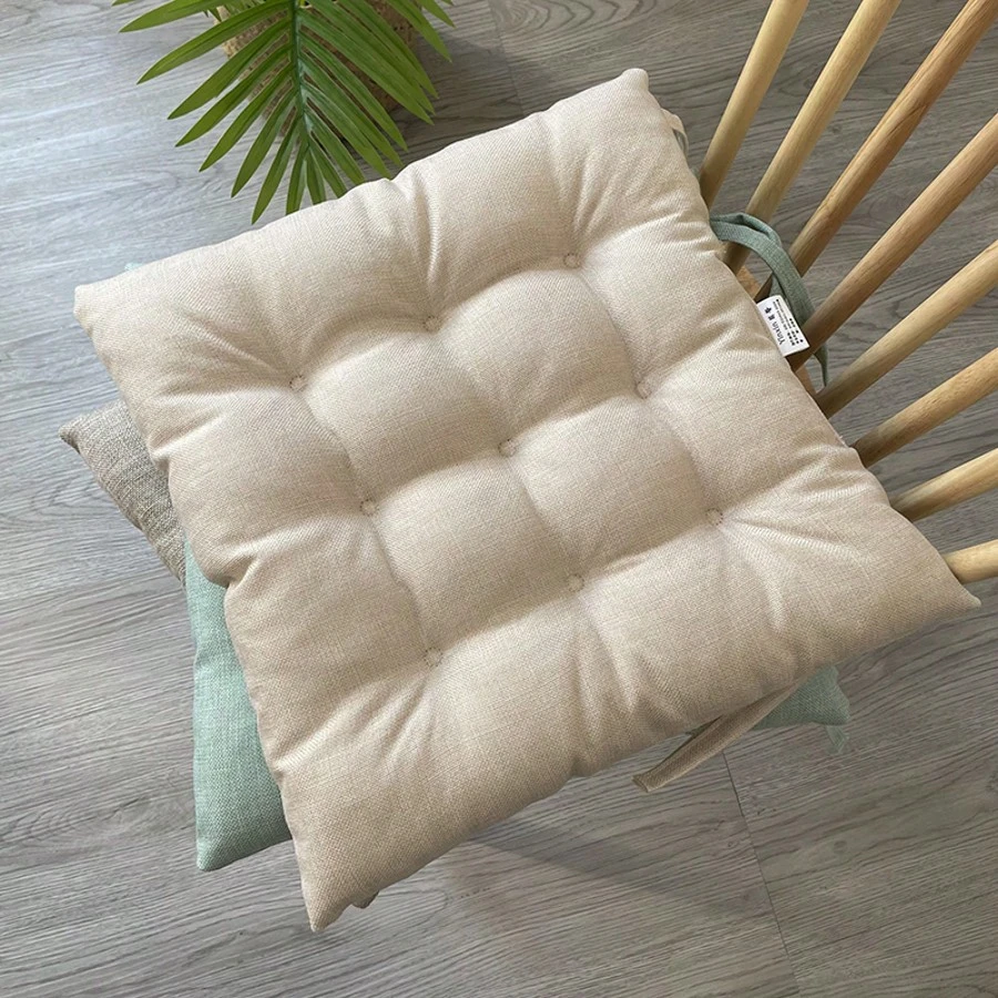 Almofada Cadeira Jantar 45x45cm Lavável Pack 4 Assento Macio