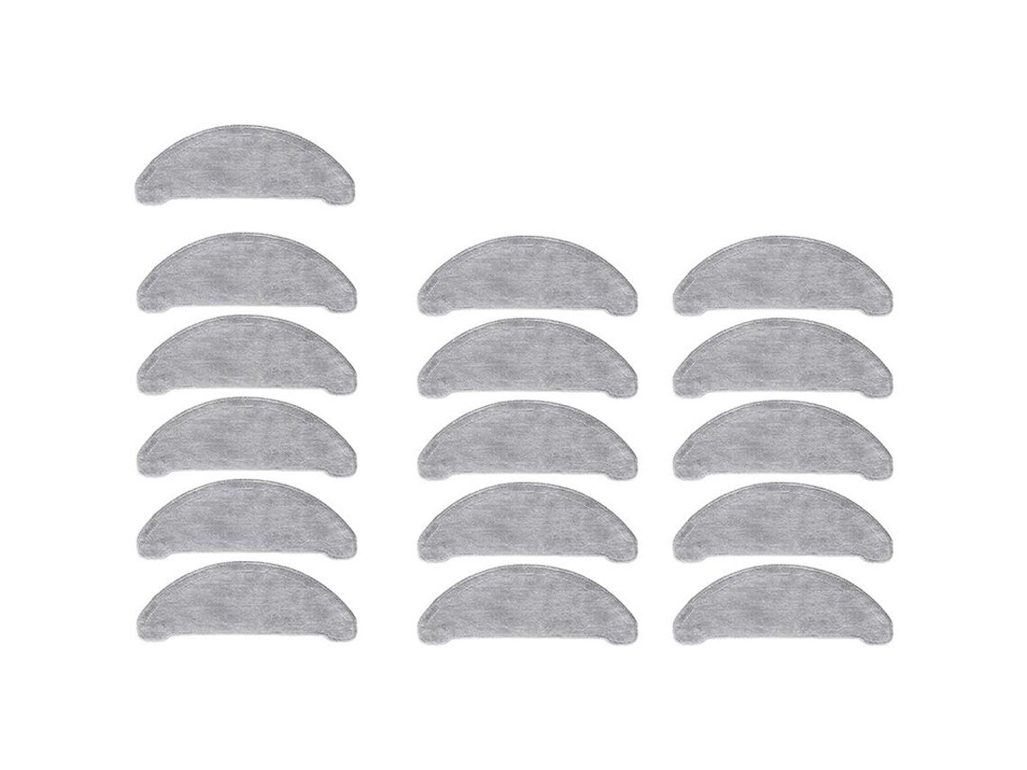 Conjunto de 16 Panos Limpeza para Aspirador Robô Xiaomi Viomi S9 e Roidmi Eve Plus. Peças Reposição BRILVIBERA
