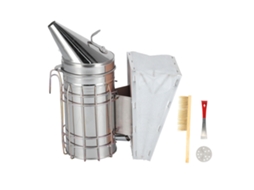 Kit Iniciante Apicultor 3 Peças Fumegador Colmeia Inoxidável Pincel Raspador Ferramentas Beekeeping