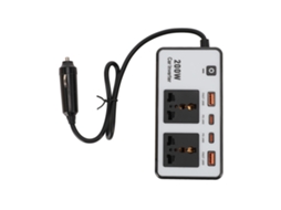 Aetheria conversor de Energia Veicular 200w 12v Dc para 110vac com 4 Portas Usb Pd3.0 e Qc3.0 para Carro