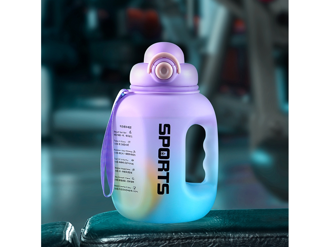 Garrafa de Água Esportiva com Tampa, Garrafa de Água Portátil, Feita de Plástico, Própria para Micro ondas. MDUG (roxa 1,6l)