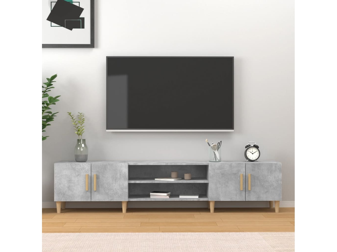 Vidaxl Móvel de Tv 180x31,5x40 Cm Derivados de Madeira Cinza Cimento
