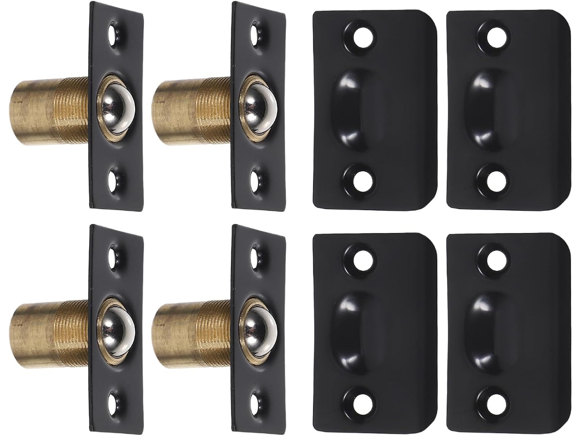 Conjunto De 4 Travas Porta Ajustáveis Gadpiparty Em Aço Inoxidável Com Placa Batente Para Escritório E