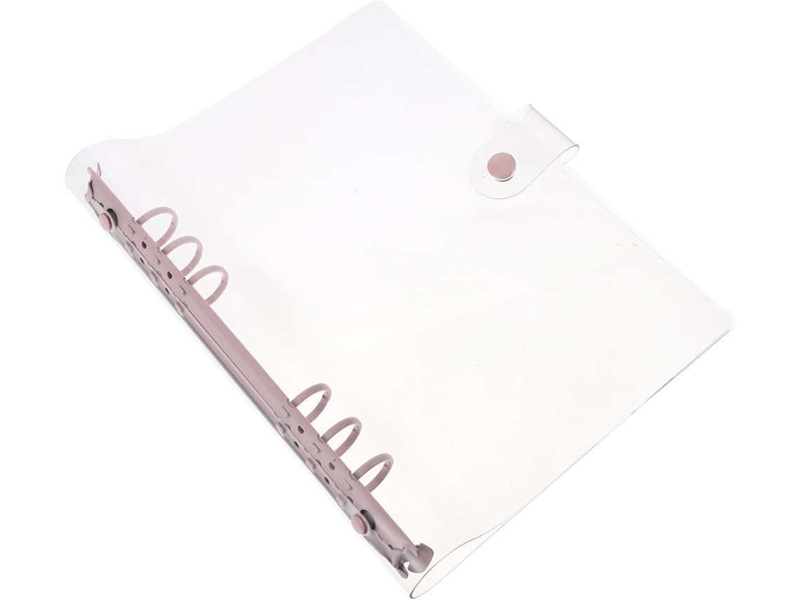 Caderno transparente com aro e camadas Homoyoyo Homoyoyo, leve e ideal para organizar anotações escolares.