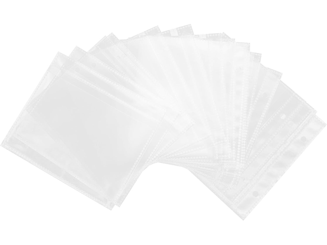 20 Pcs Pochettes Foto Transparentes Páginas De Recarga Para Proteção De Álbum Foto Trous Para Classeur À