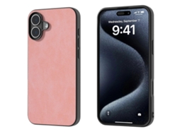 Capa De Celular Com Moldura Preta E Couro Sintético Com Cobertura Total