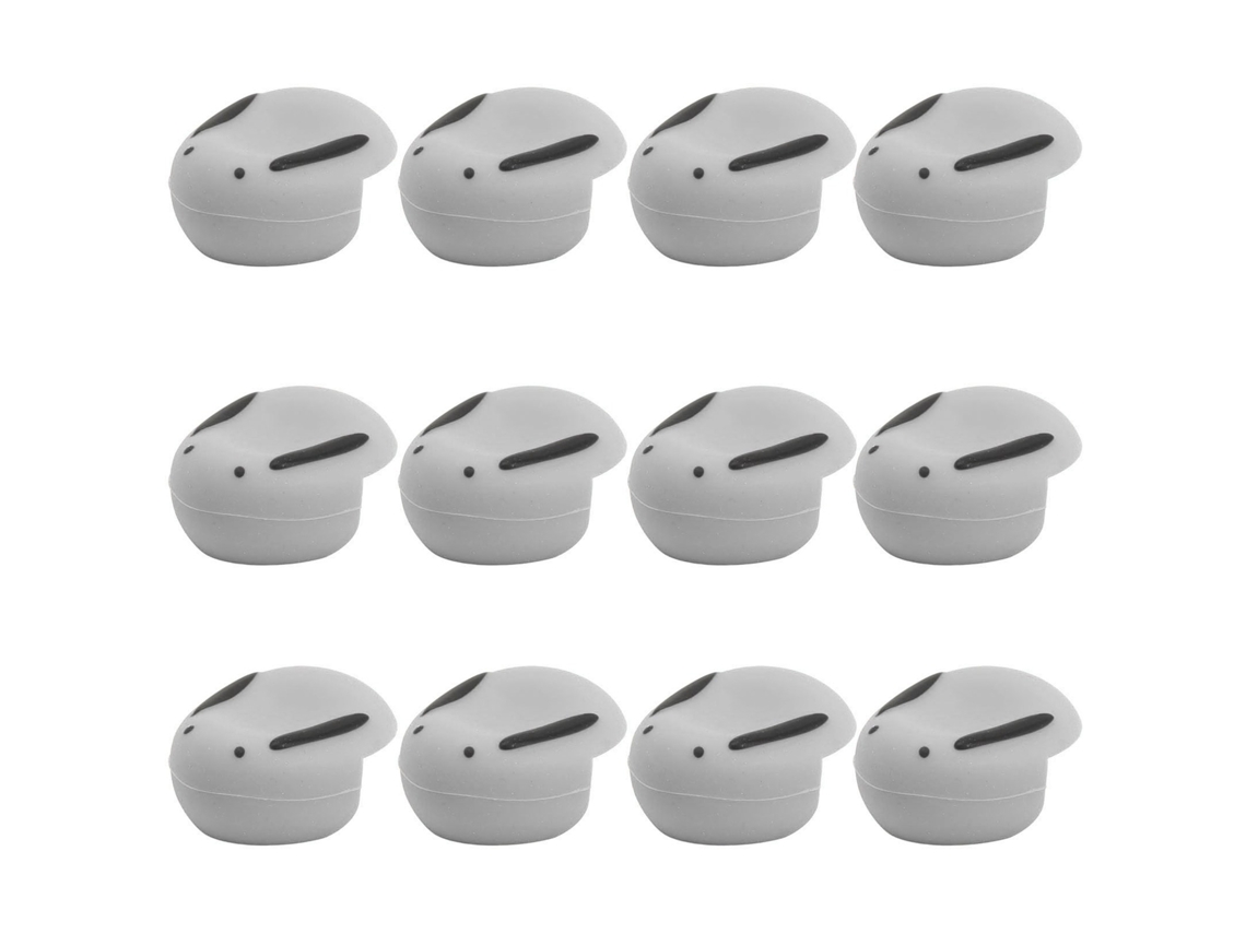 Mali 12 Protetores de Canto Silicone Conejo para Bebês Segurança Móveis Mesa Cinza 3,5x4,1x1,9cm