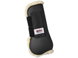 Botas Frontais de Pele de Carneiro Deluxe Preto Fullhispano Hipica