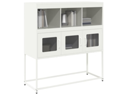Aparador 100,5x39x107 cm Acero Laminado en Frío Blanco