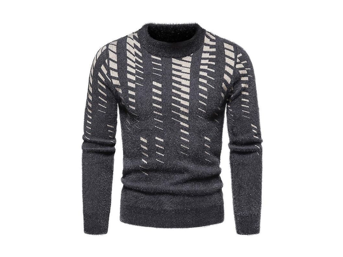 Jumper de Punto Fasst para Hombre com Manga Longa e Gola Redonda, Casual, Suéter de Inverno