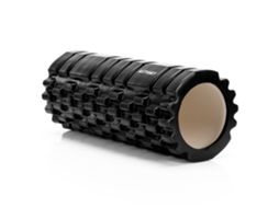 Rolo Fitness para Massagem Corporal com Saliências Dureza Média Preto SPRINGOS