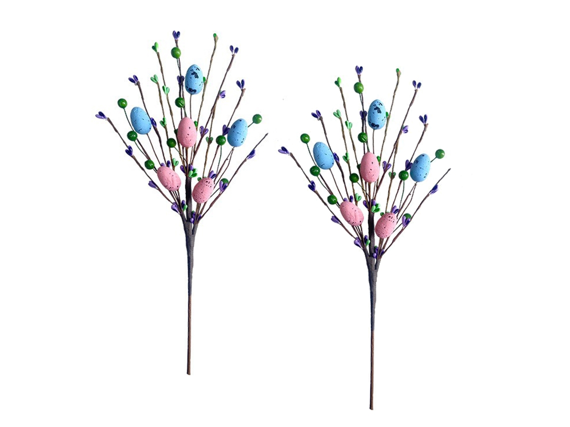 Laxiscreed Ovos De Páscoa Com Pingentes De Arroz E Bouquet Pequeno Azul Sky 2 Peças