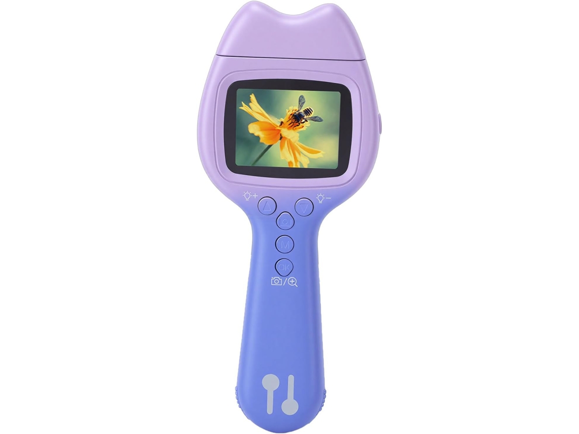 Microscópio Digital De Bolso, Ecrã De 2 Polegadas, Lente Teleobjetiva