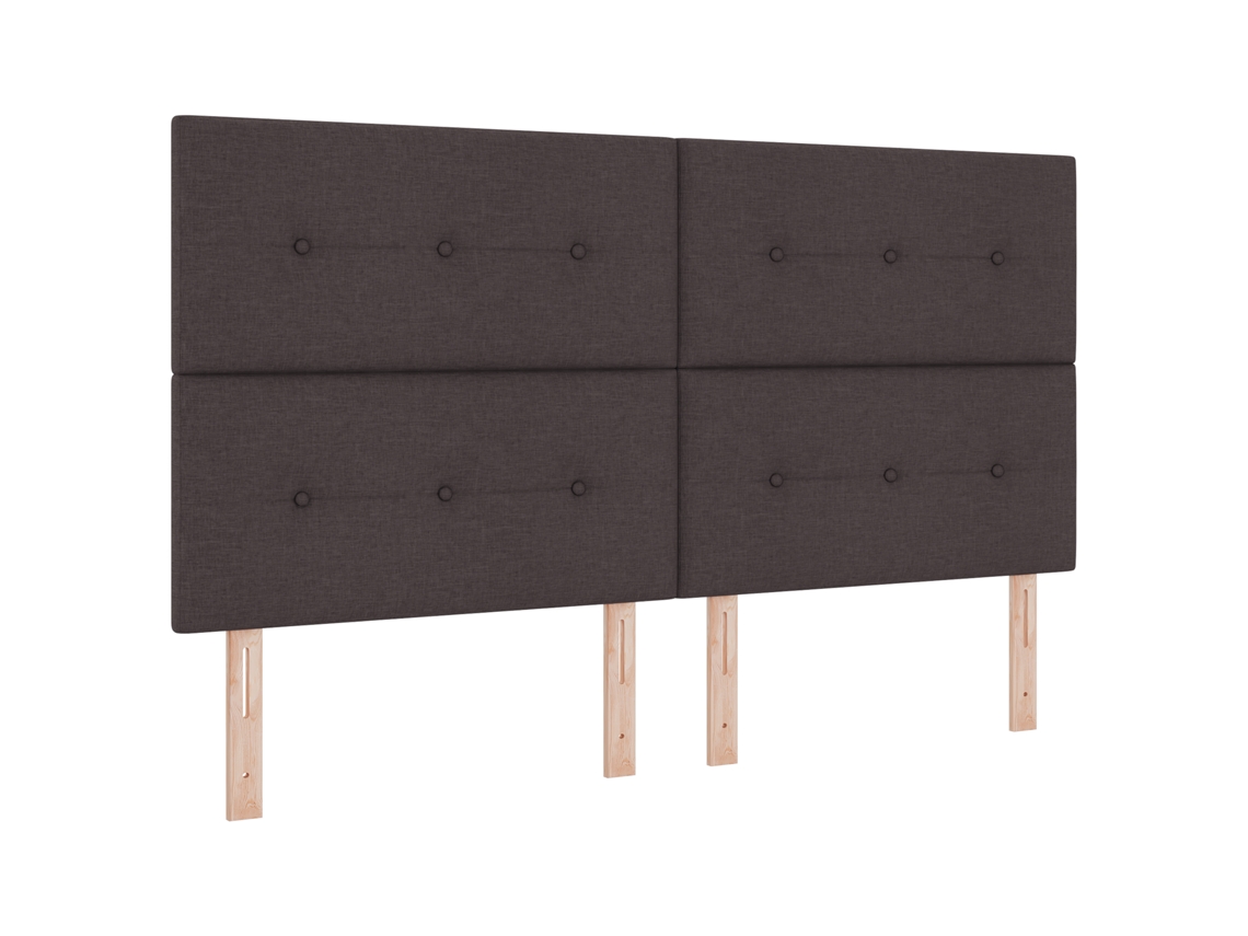 Cama Box Com Colchão E Led Marrom Escuro, Vidaxl Em Tecido (180x200 Cm)