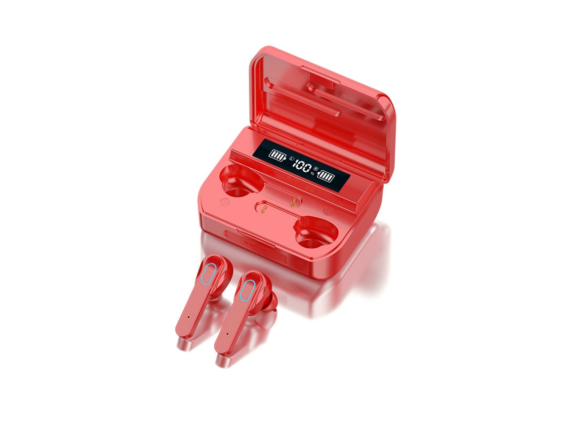 Auriculares Bluetooth True Wireless YDCY T33 In Ear MicroAuriculares Vermelho
