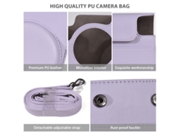 Instant Camera Protective Case Pu Leather Camera Storage Bag With Removable Adjustable Shoulder Strap Replacement For Fujifilm Instax Mini 12