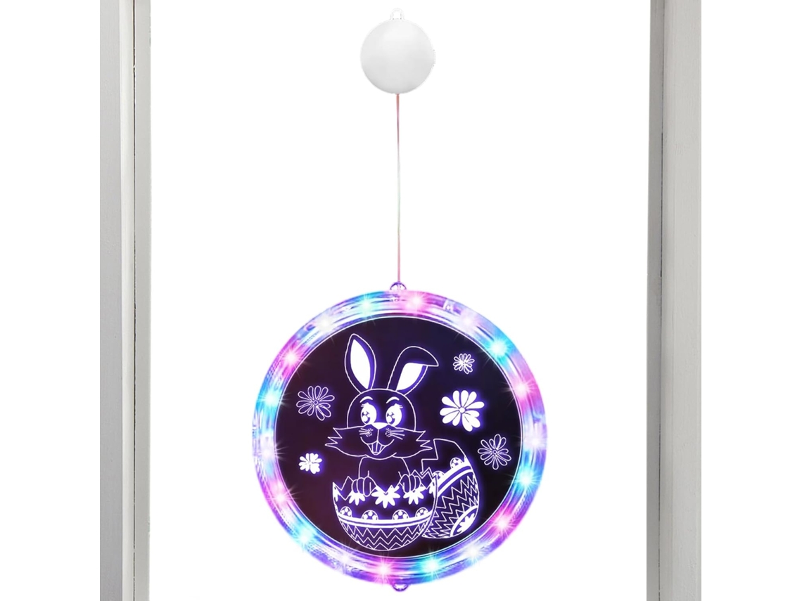 Letreiro De Páscoa Em Led Para Vitrine, Alimentado Por Bateria.