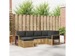 Vidaxl Conjunto De Sofás Para Exterior 6 Pcs Branco E Antracite