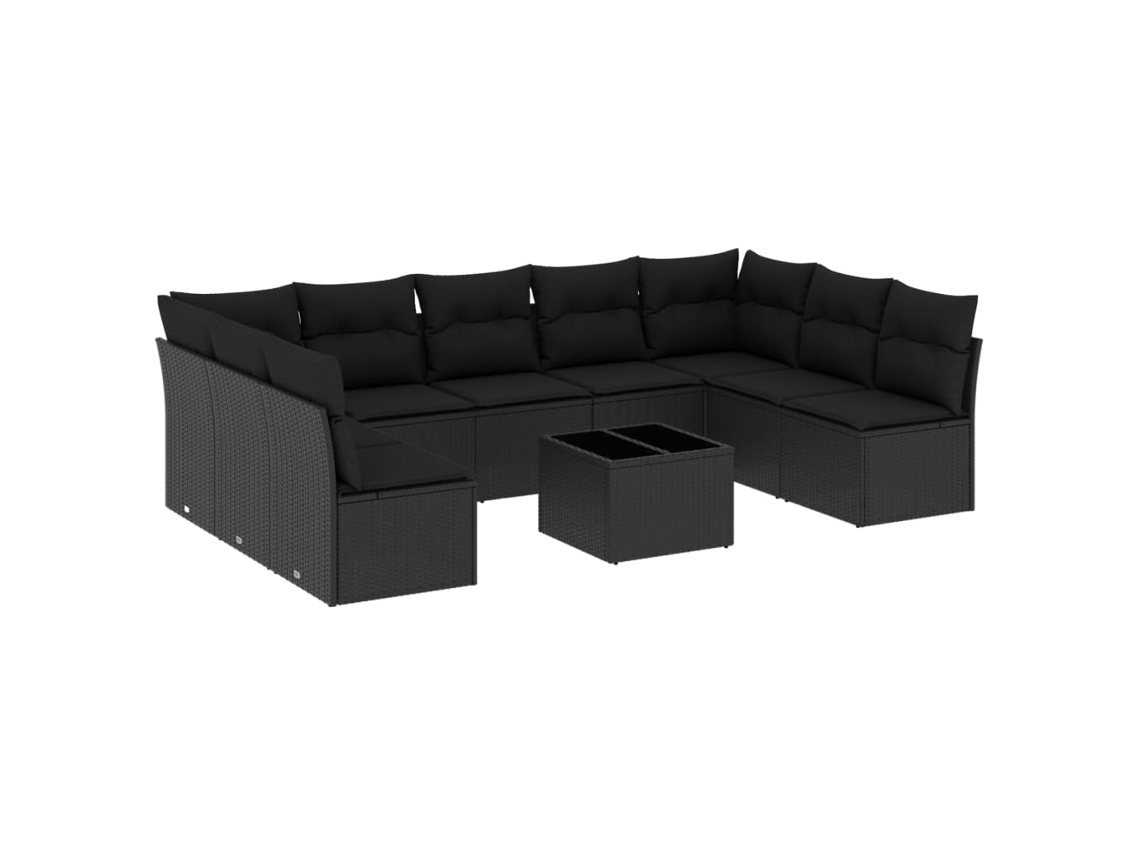 Garden Sofa Set, Garden Sofa Sets Vidaxl Preto Rattan / Vime (n/a)
