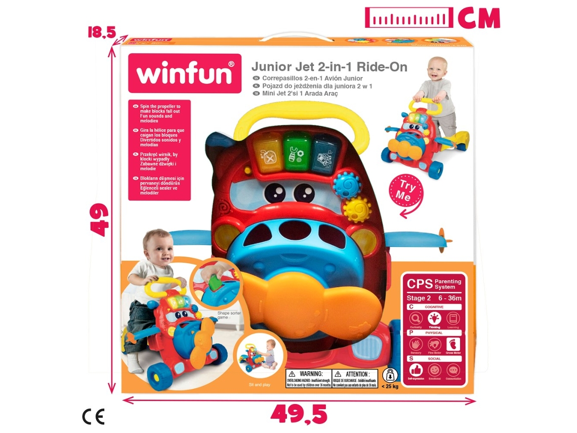 Andador e Motoca Avião Winfun