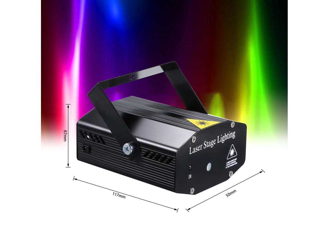 Luz de Palco Mini DJ Projetor Strobe Voz Controle Remoto Festa Club Ktv | S/MARCA