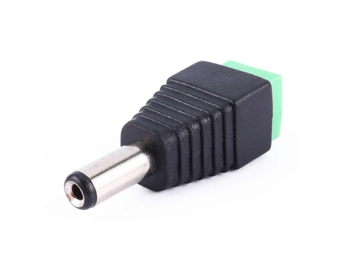 Adaptador Conector Plug Dc Power Macho 2.1x5.5mm Para Cctv Luz Led