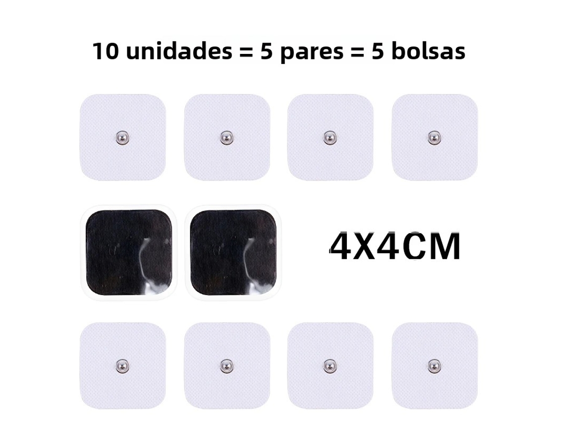 Adesivo de Gel Autoadesivo para Terapia de Massagem por Pulso Tens MDUG (10 Unidades, 4x4cm)