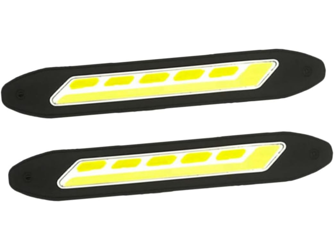 Cabilock 1000lm Luzes Diurnas De Led Impermeáveis ​​ 2 Unidades Para Carro, Fita De Led 6w, Silicone Sólido, Tensão Dc
