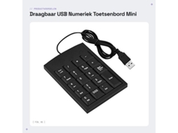 Teclado Numérico Portátil - Mini Bloco Numérico Usb