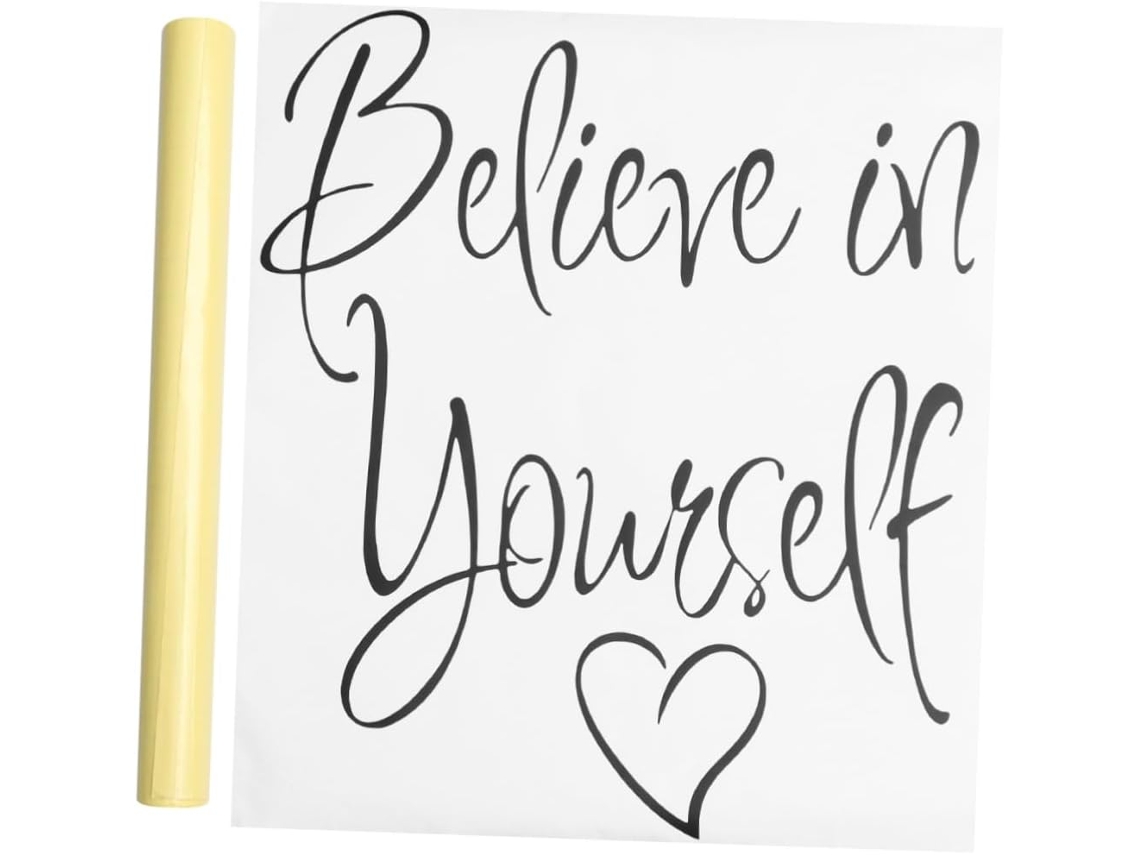 Adesivos Parede Pvc Frase Inspiradora Believe Acredite Preto Decoração Autoadesiva Quarto Estar Escritório GOKOCO