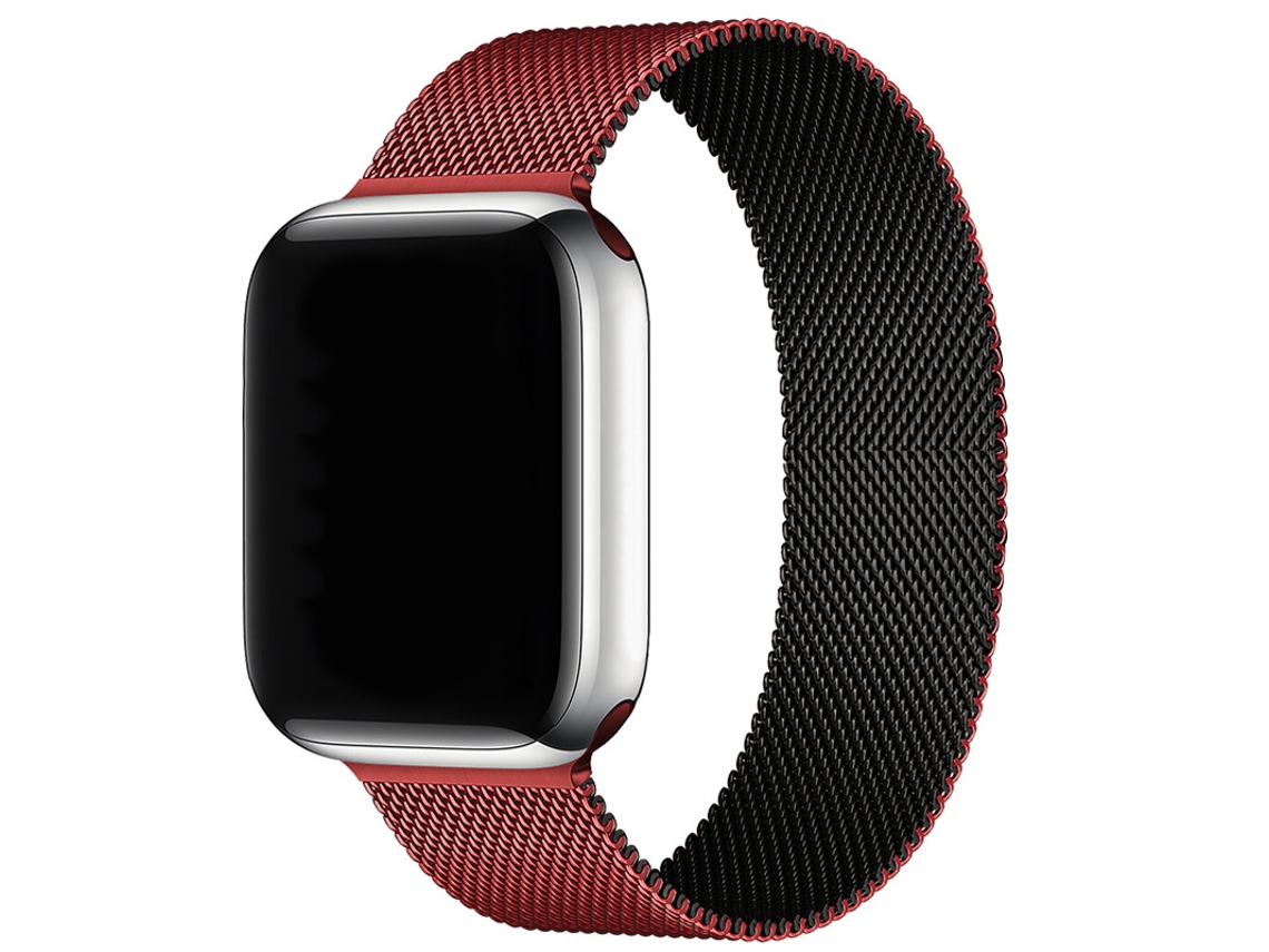 Bracelete Para Apple Watch 42/44/45/46/49mm Vermelho-preto Cuich